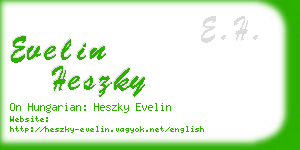 evelin heszky business card